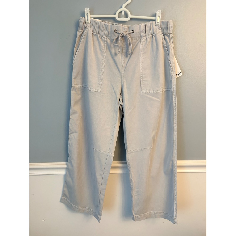 Splendid Gianna Pant Womens Medium Grey Everyday Twill Stretch Crop RS6C900 NWT